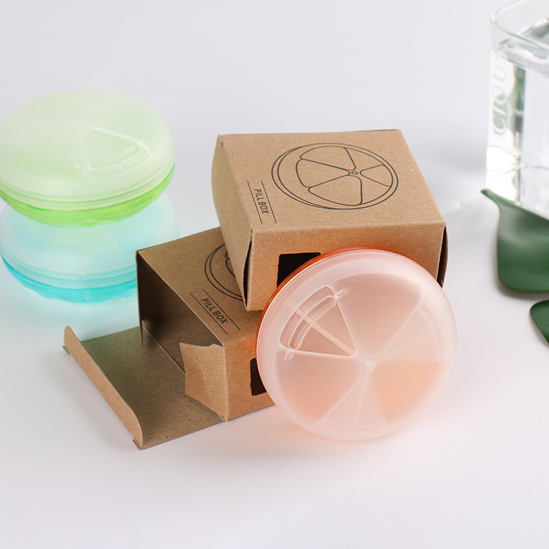 Clear Round Pill Box 6