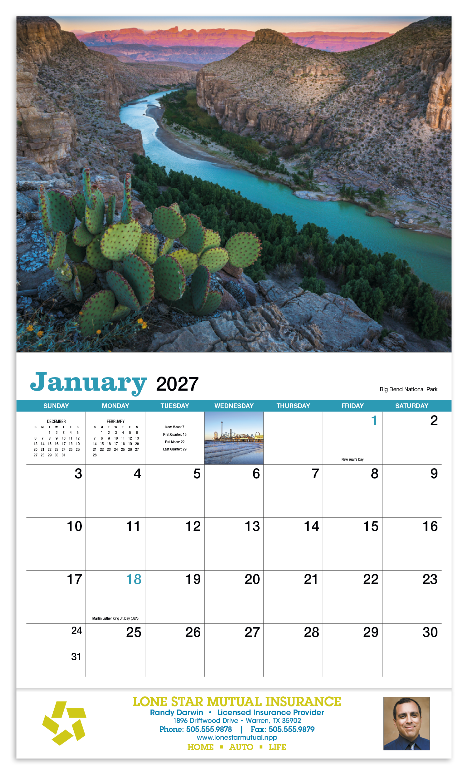 HotLine® Products Texas Appointment Calendar - Stapled 48
