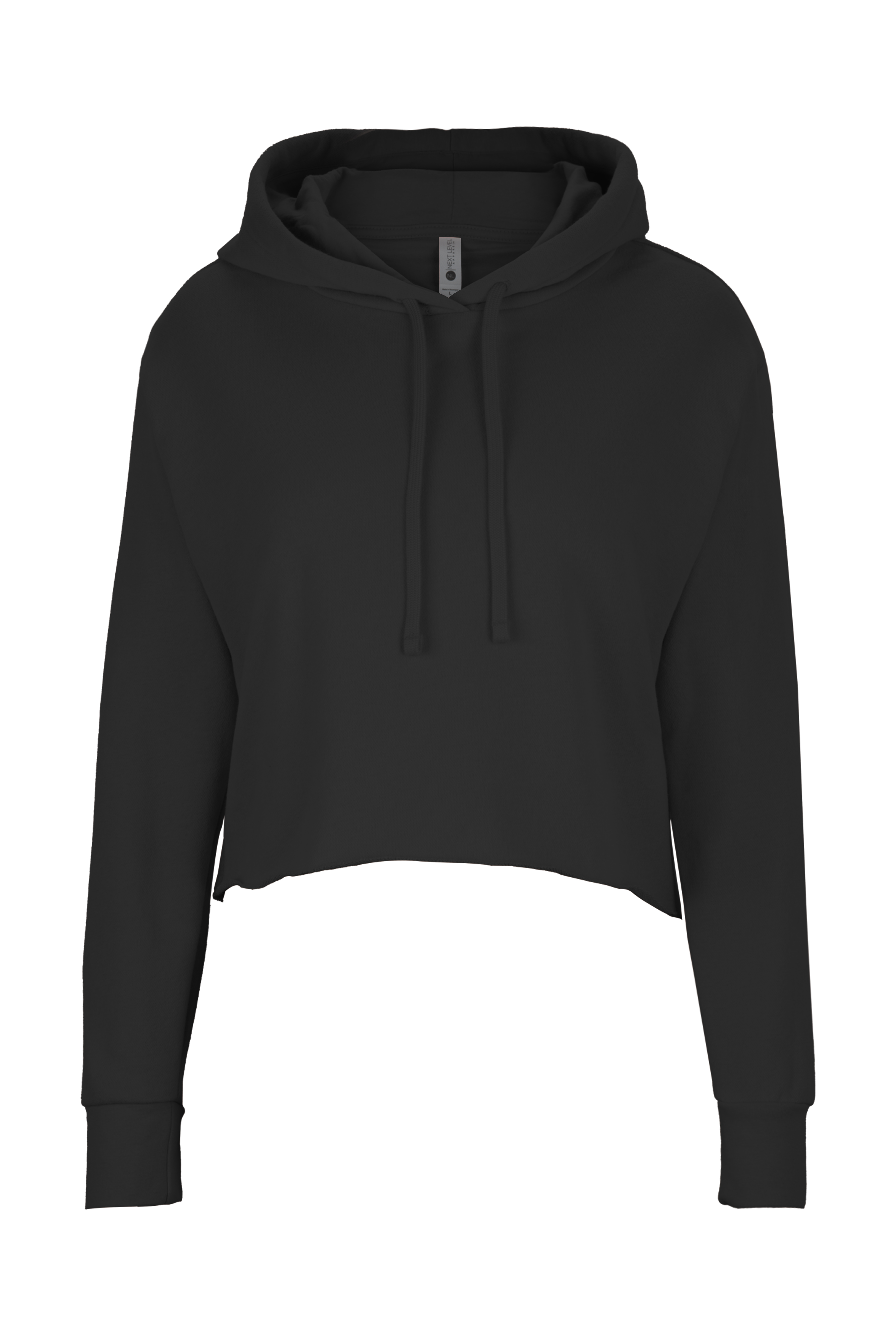Laguna Sueded Raw Edge Crop Hoodie, custom hoodie or sweatshirt with logo imprint 3
