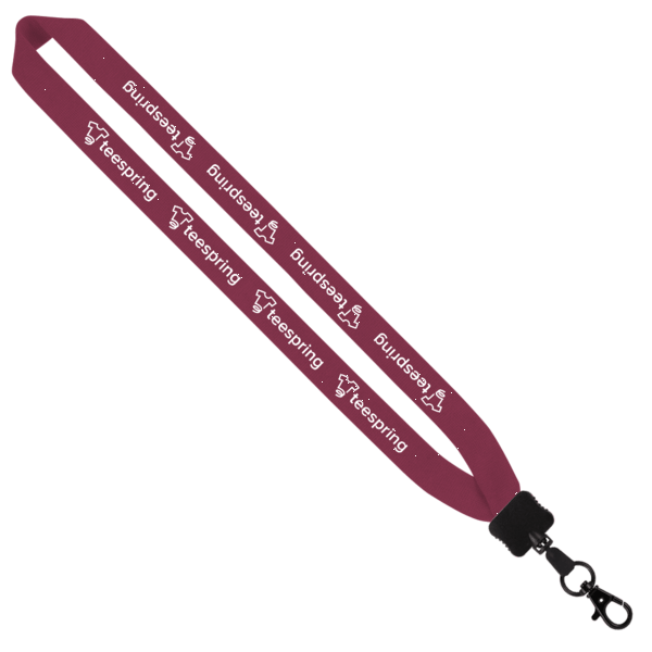 1" Cotton Lanyard with Plastic Clamshell & O-Ring 22