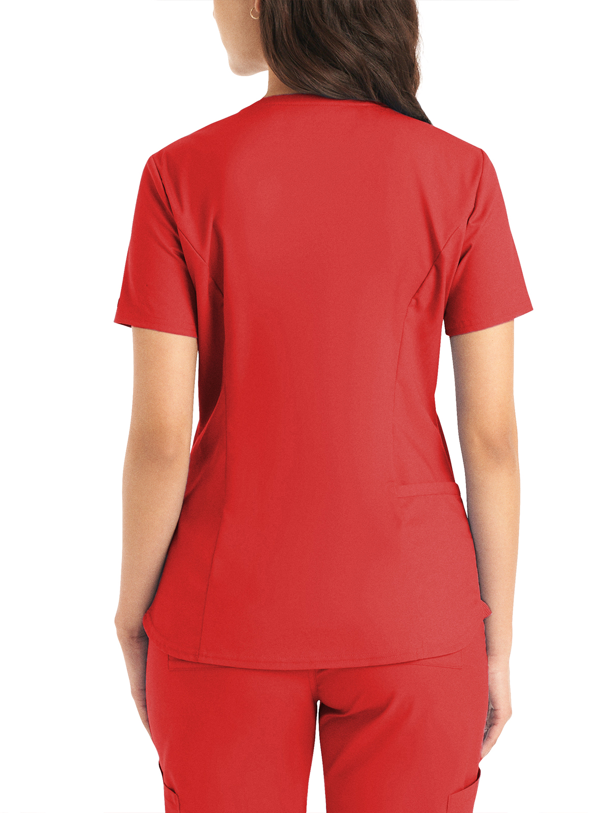 Landau - ProFlex - Women's Two-Pocket Back Princess Seamed V-Neck Top 52