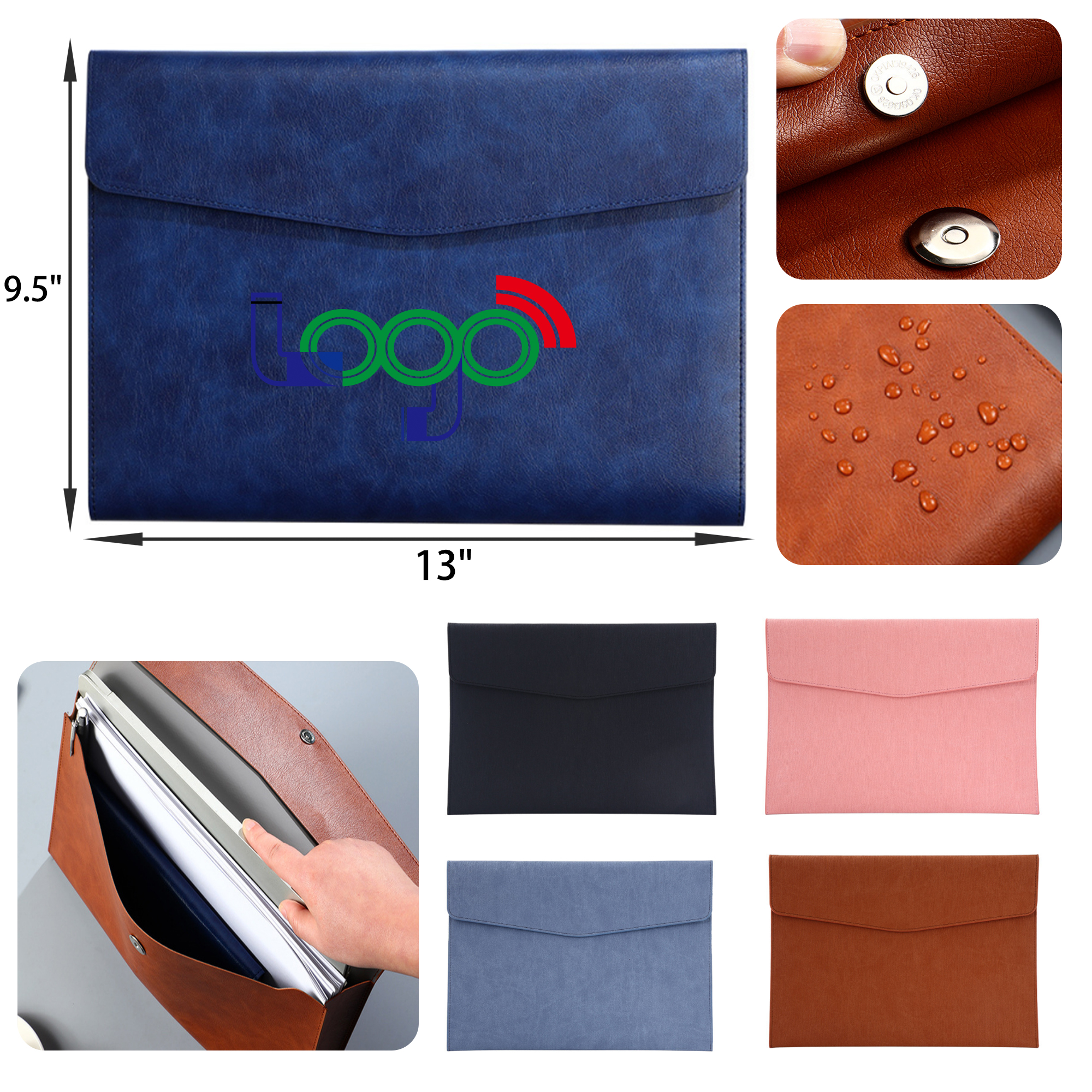 Professional A4 Leather Business Folder Document Bag 3