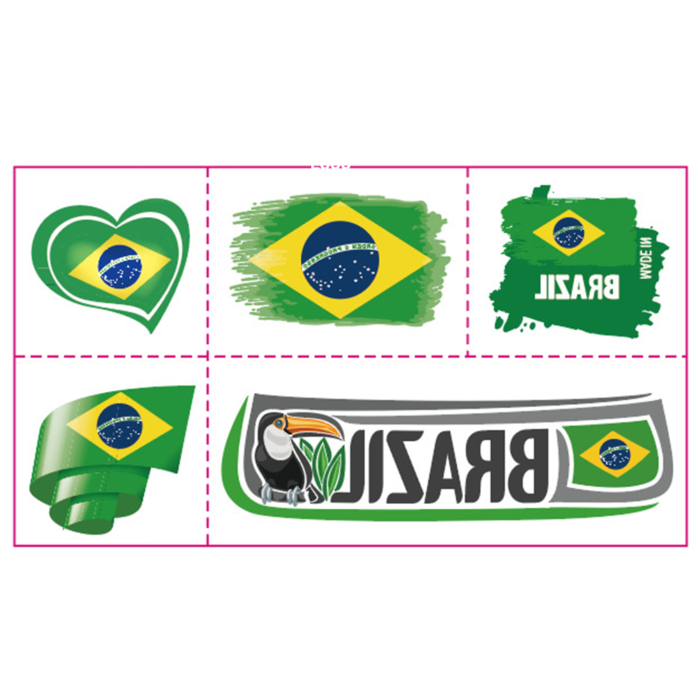 Qatar World Cup National Flag Tattoo Sticker 7