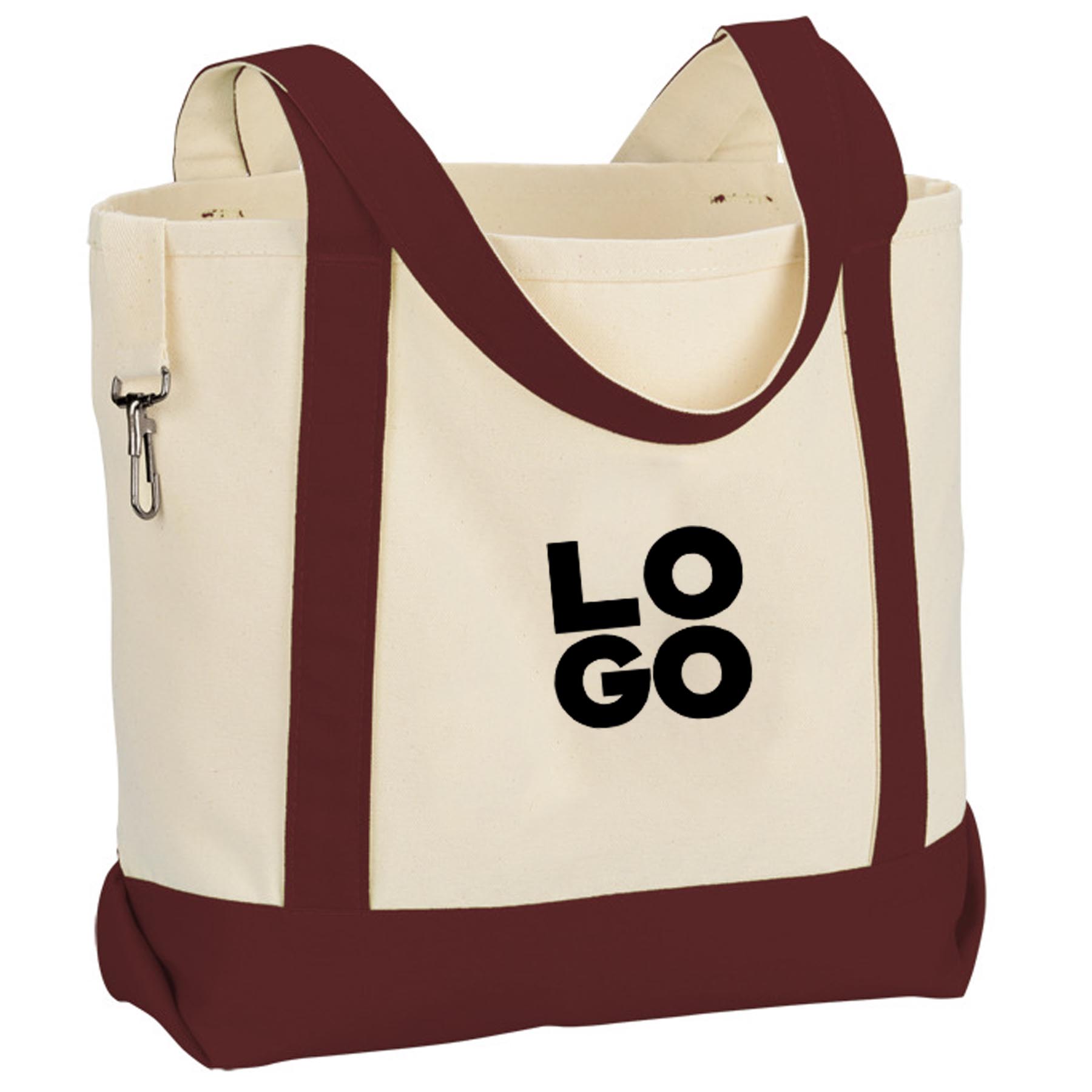 Canvas Gusseted Tote Bag, custom tote bag with logo imprint 3