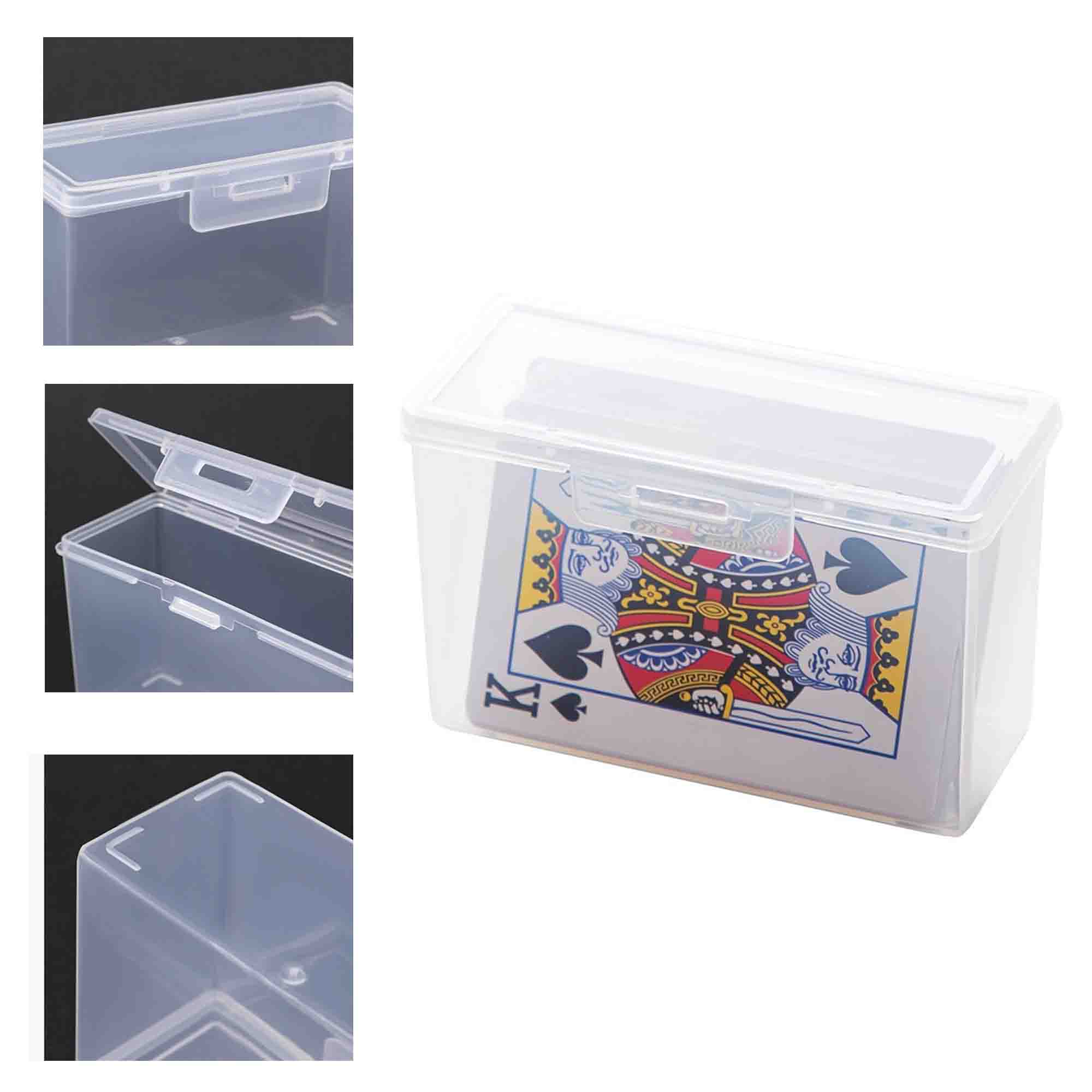 Clear Card Deck Box Plastic Playing Game Storage 2