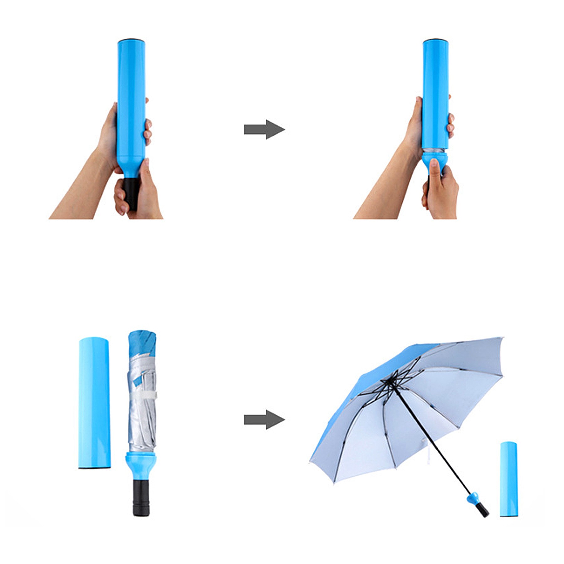 Small Folding Wine Bottle Umbrella for Rain 2