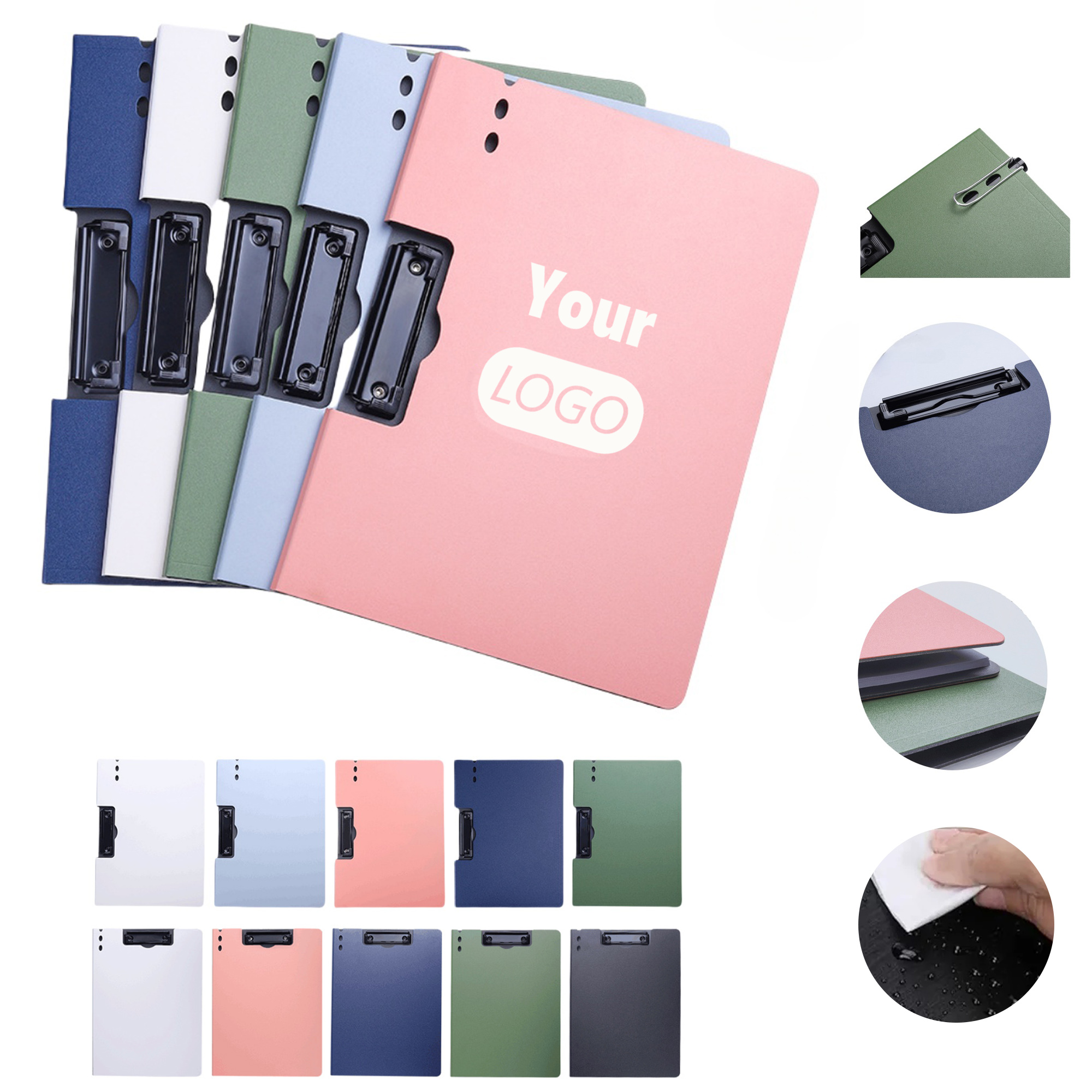 A4 Folding Twin Clip Polypropylene Clipboard with Folder 1