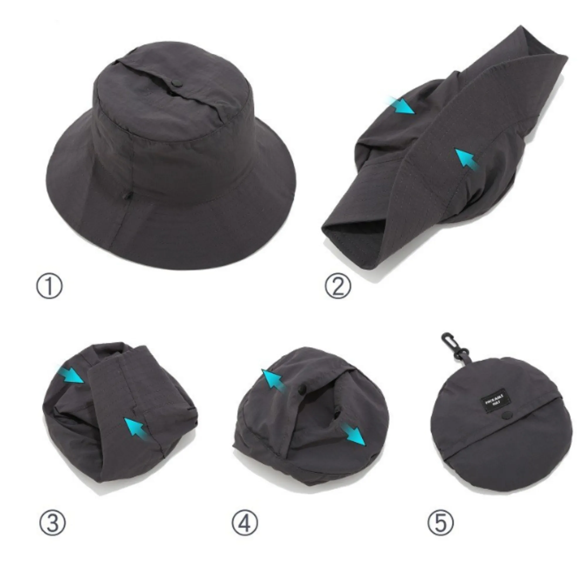 Foldable Bucket Hat with Drawstring for Outdoor Fun 1
