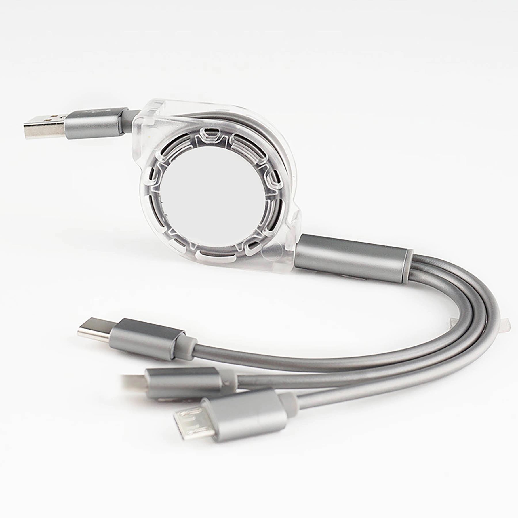Micro USB Charging Cable 3-in-1 Multi Retractable Lightning 6