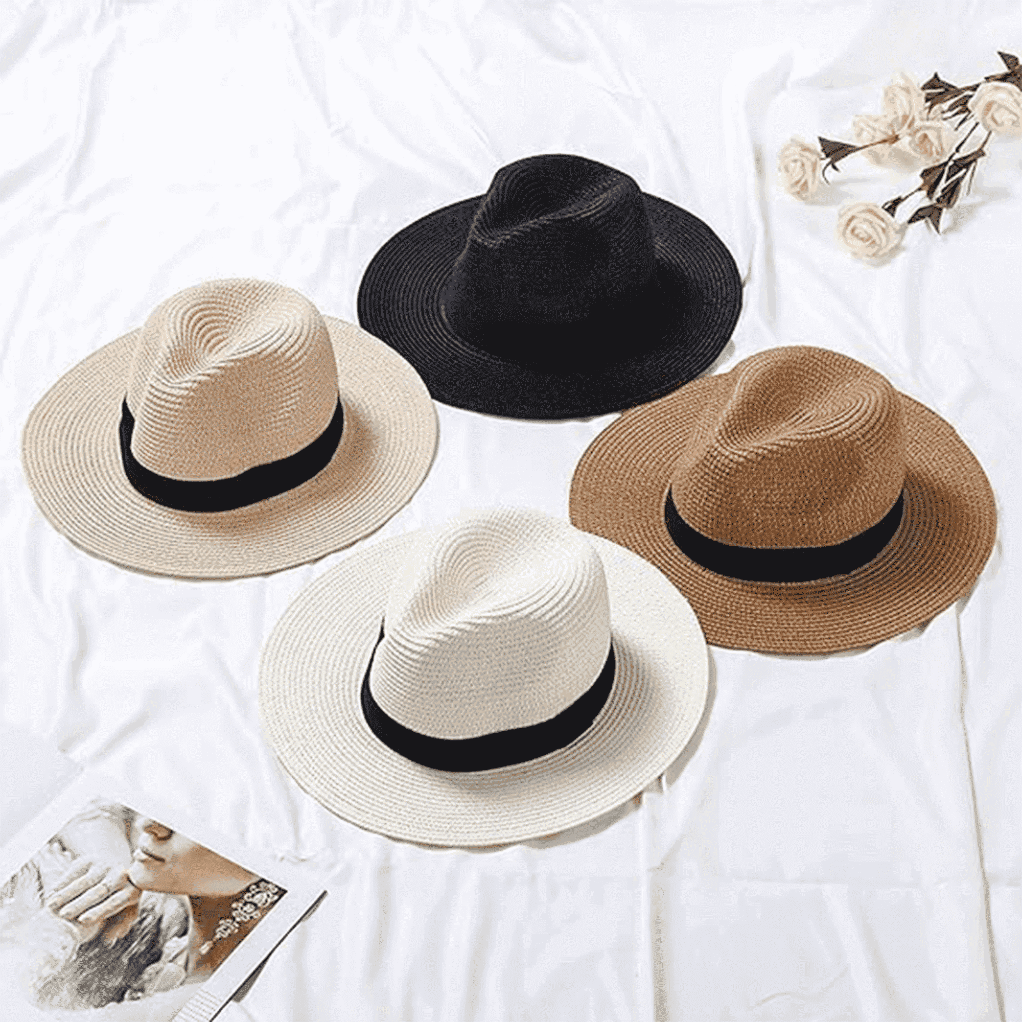 Wide Brim Straw Sun Panama Hat 7