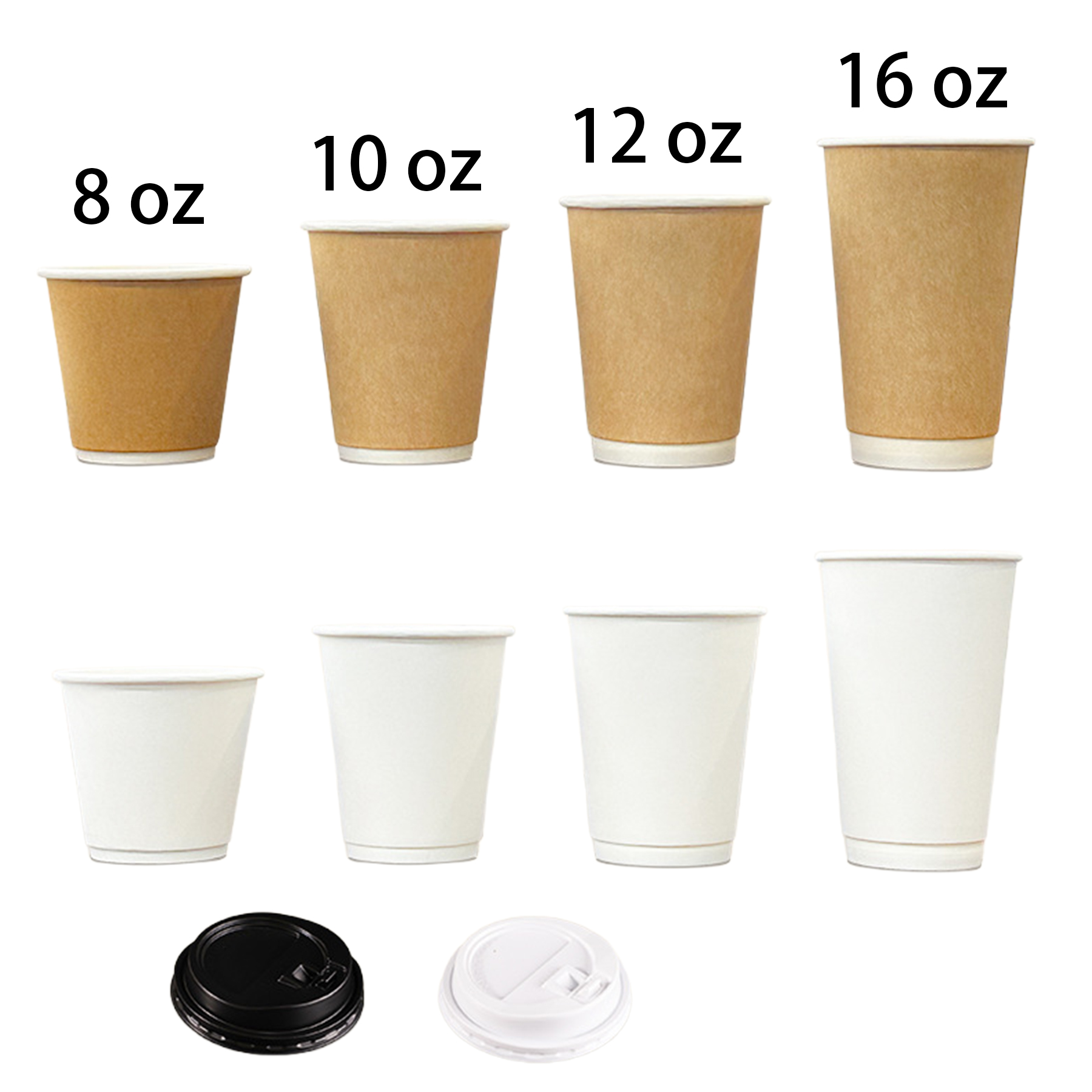 16 Oz Double Wall Disposable Coffee Cups with Lids 3