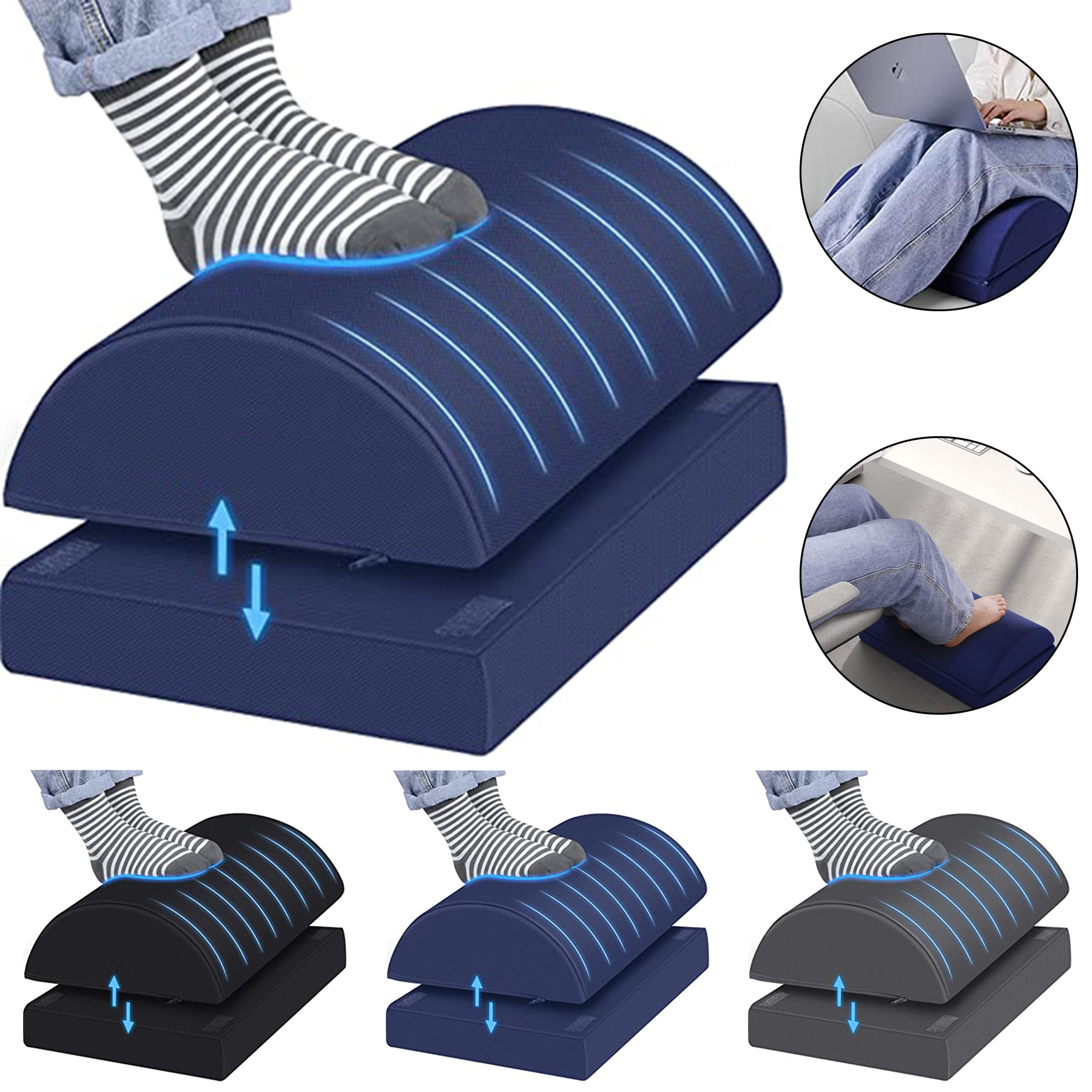 Foot Rest for Under Desk at Work-Versatile Stool 2
