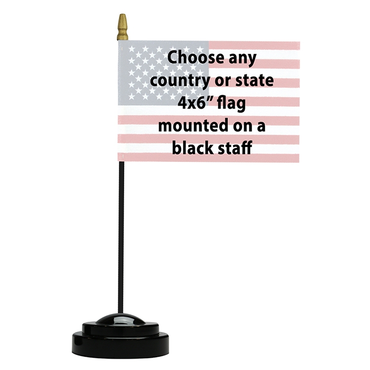 Diplomat Desk Set with One State or Country Flag 1