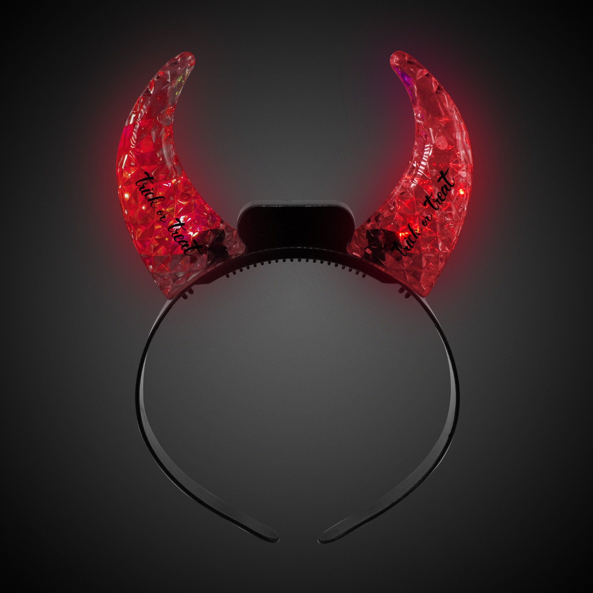 Light Up Crystal Devil Horns 2