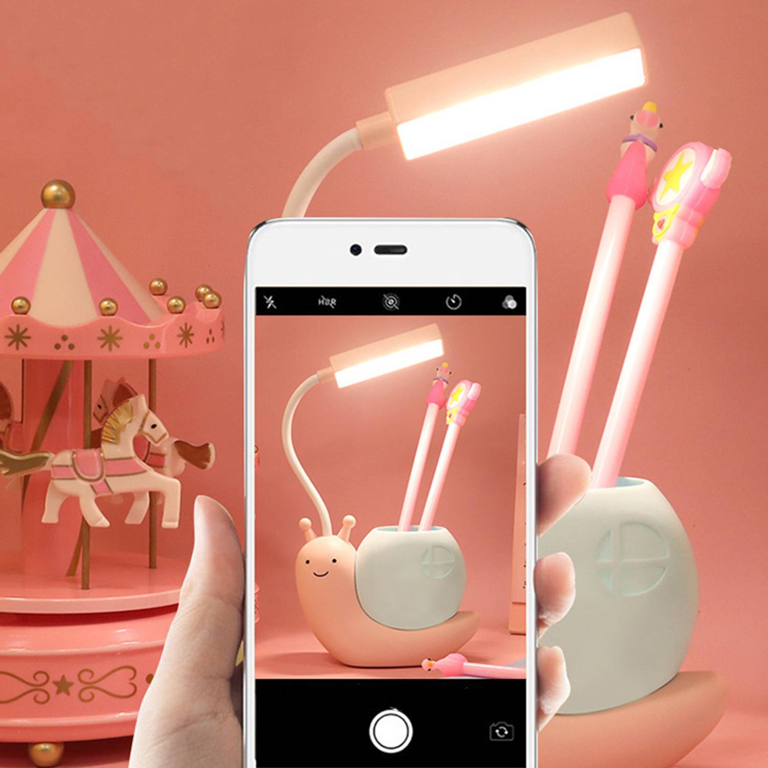 Cute Portable USB Rechargeable LED Reading Desk Lamp 5