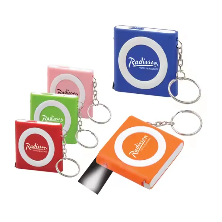 Measuring Tape with Flashlight and key Chain 2