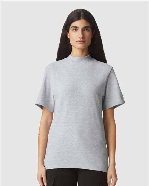 Unisex Pique Mock Neck Tee - 1PQ 3