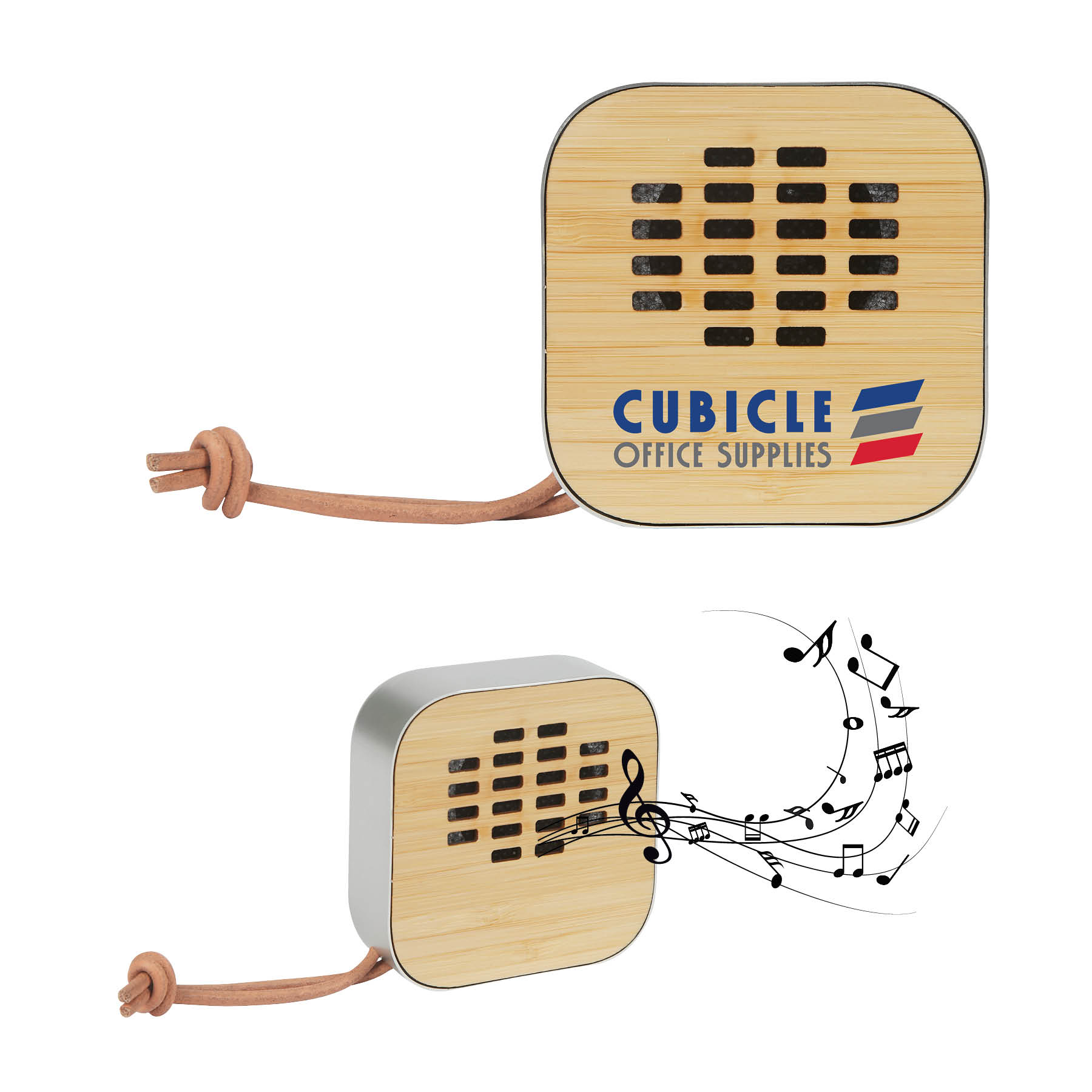 Asher 3W Recycled Aluminum / Bamboo Wireless Speaker 1