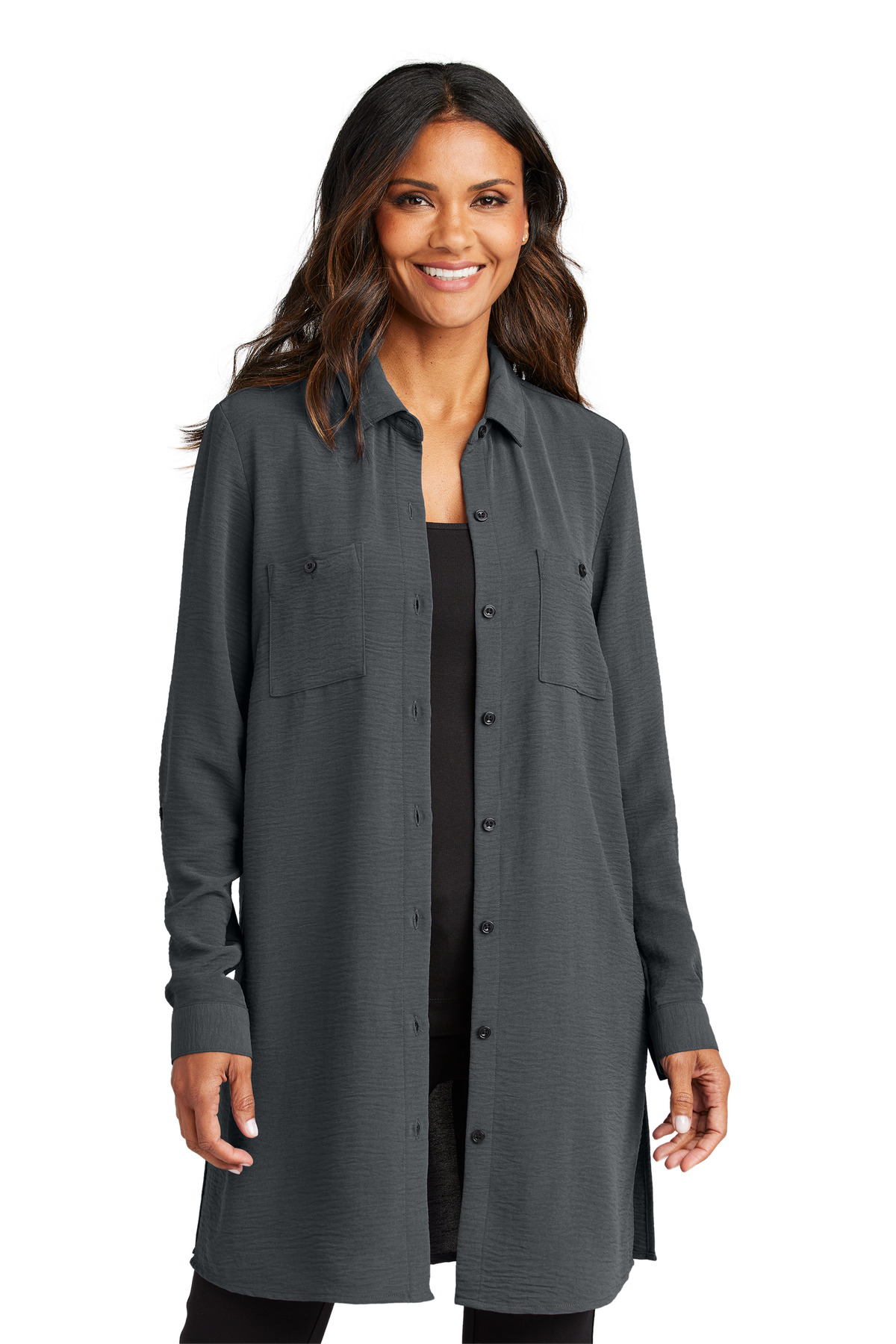 Port Authority Women's Textured Crepe Long Tunic LW715 11