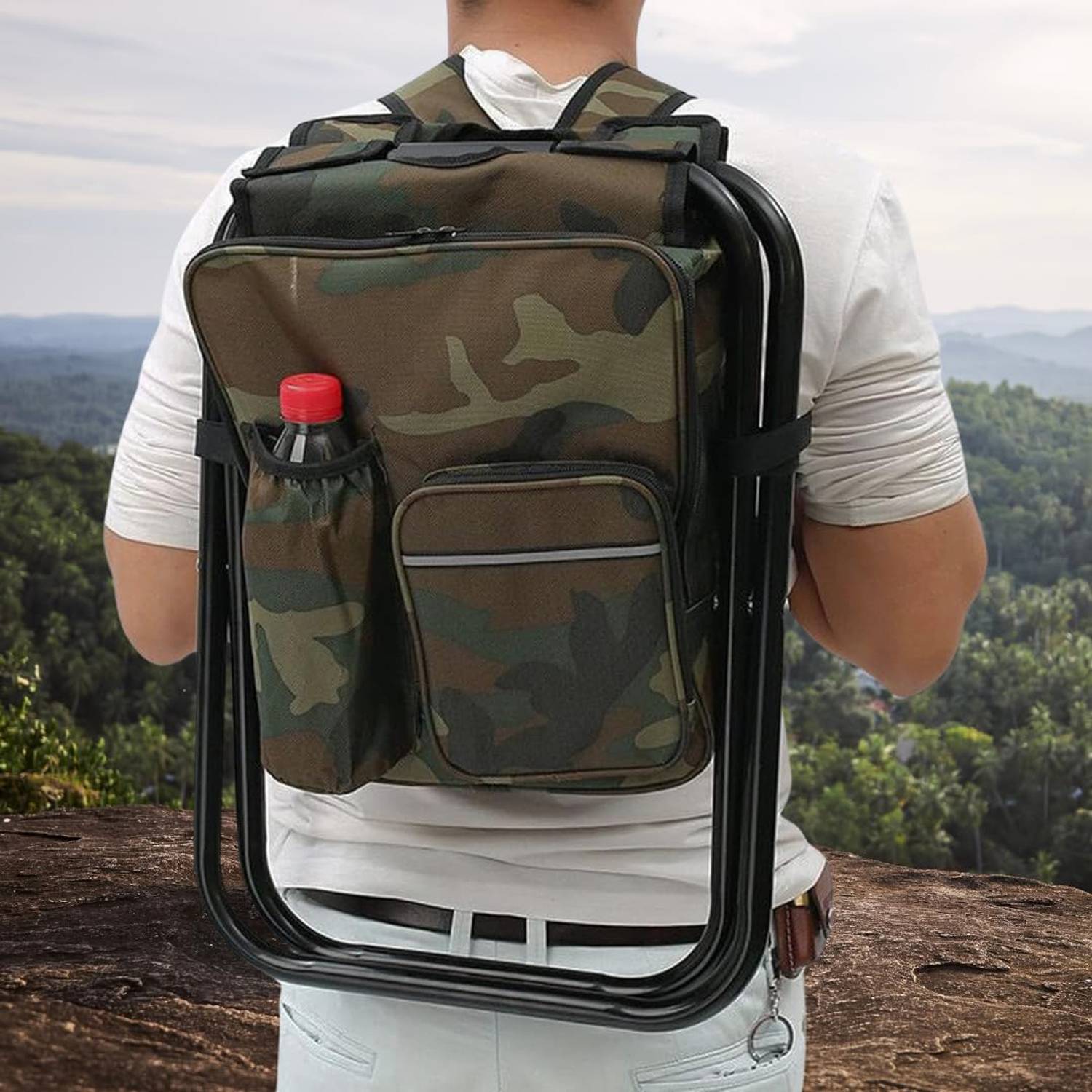 Foldable Waterproof Oxford Cooler Backpack Camping Chair 5