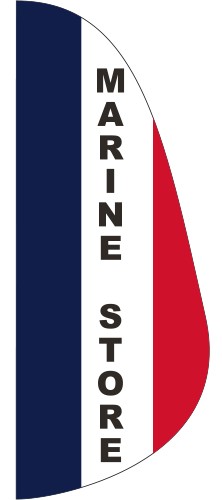 "MARINA STORE" 3' x 8' Message Feather Flag 1