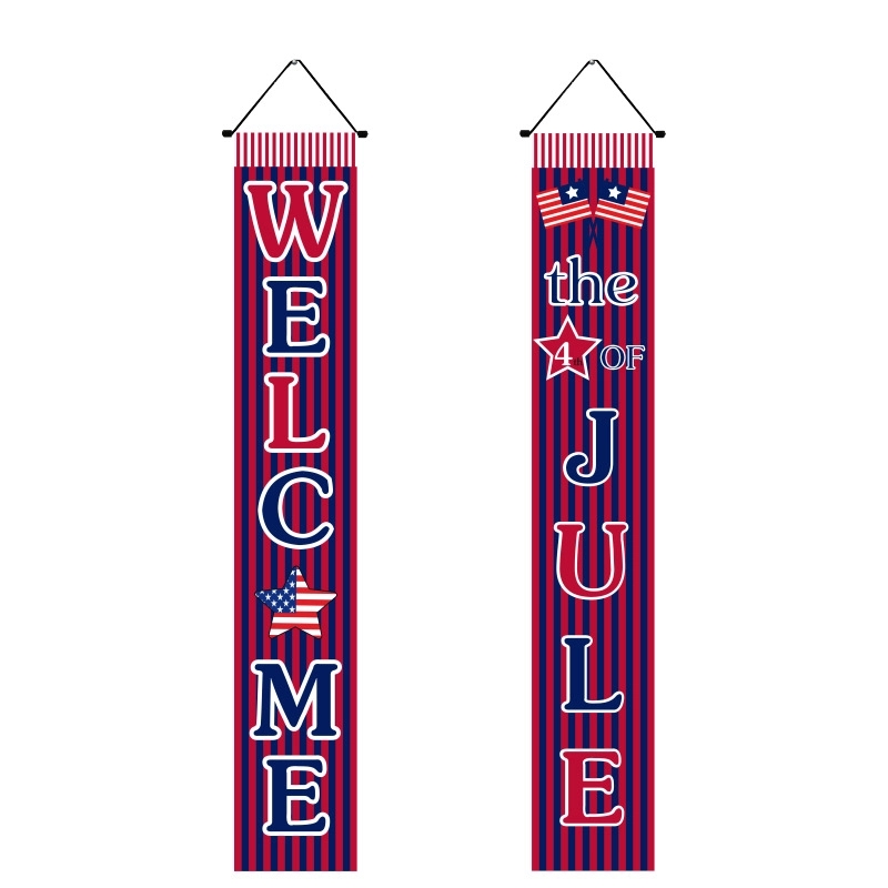 4th of July Porch Signs, Independence Day Door Banners 3