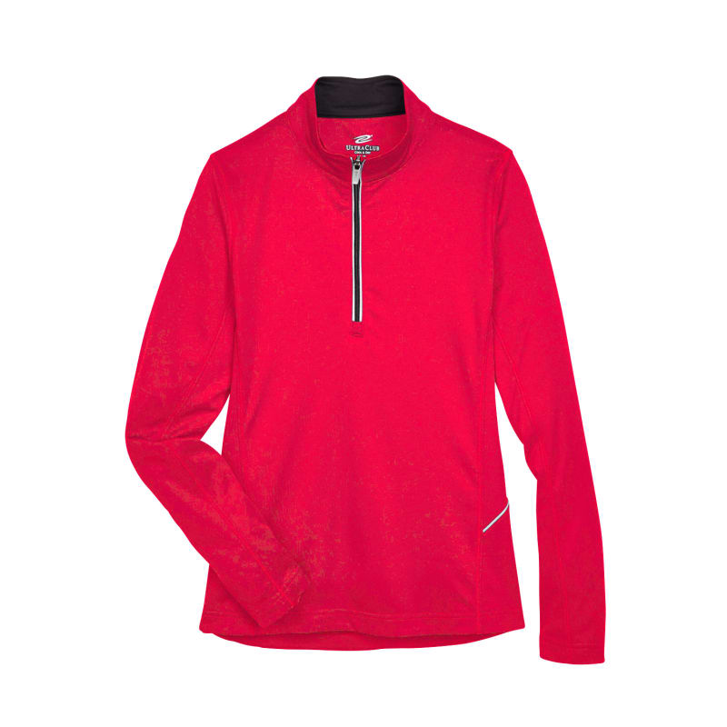 UltraClub Ladies Cool & Dry Sport Quarter-Zip Pullover 7