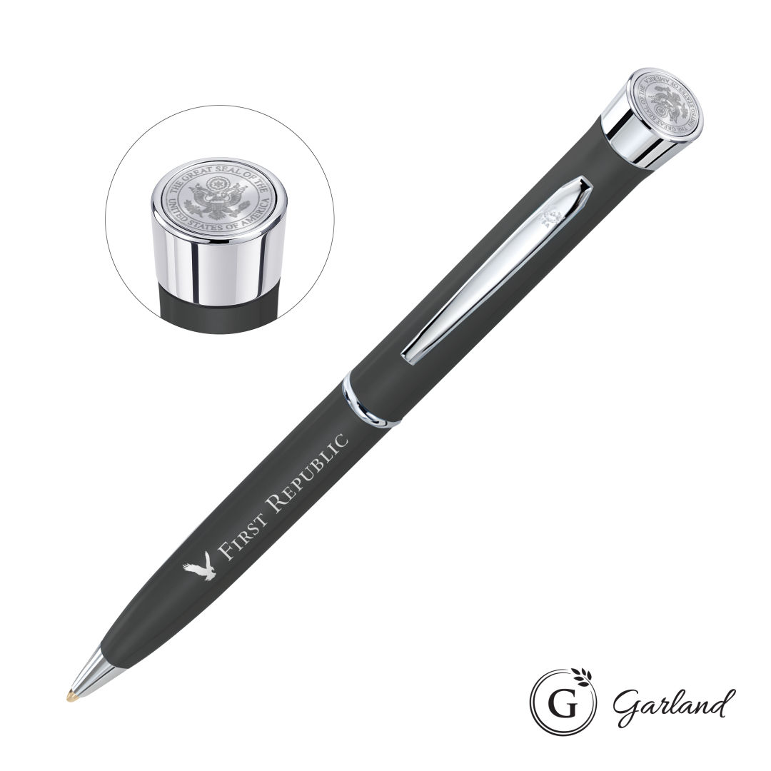 Garland® Color Matte Custom Emblem Twist Pen - Chrome 5