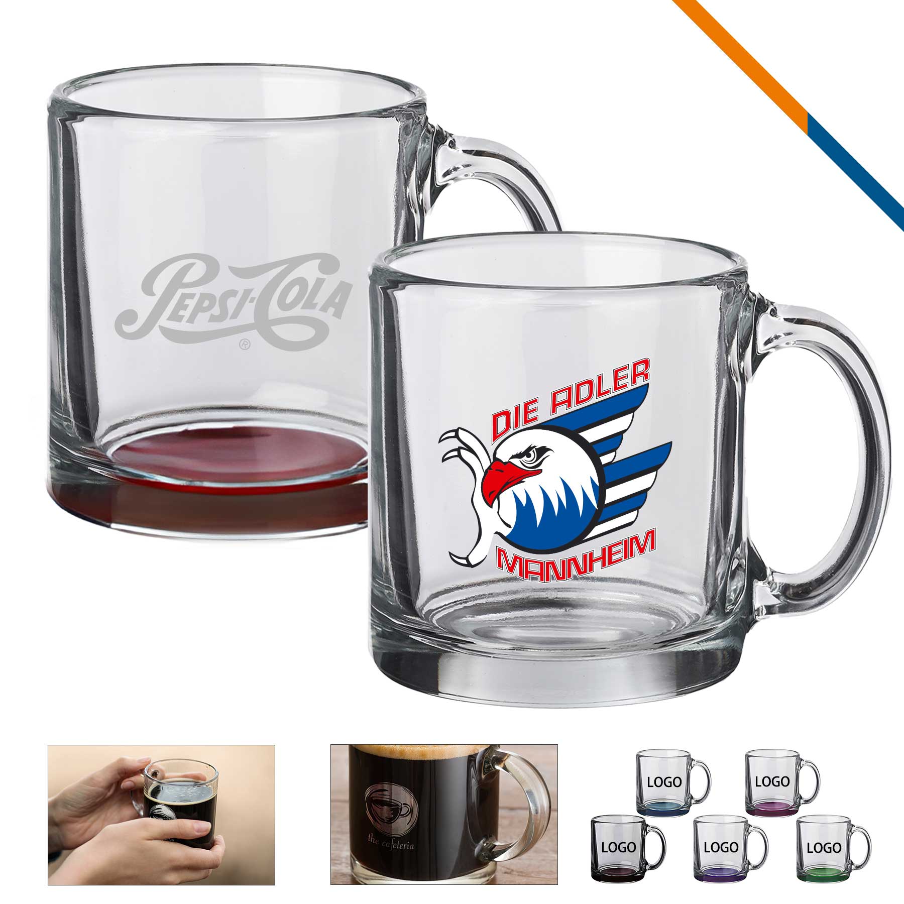 Libbey Ulysses Glass Coffee Mugs - 13 OZ. 4