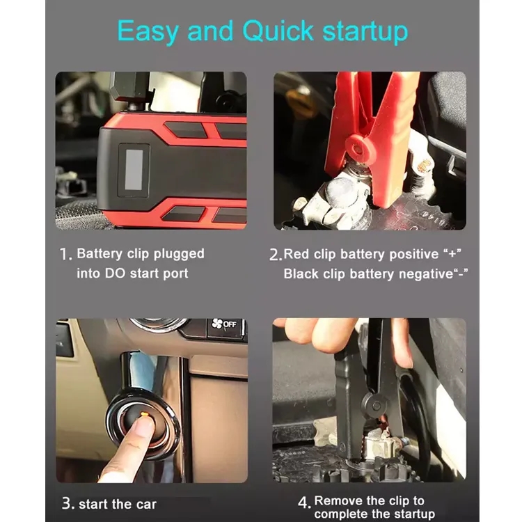 Emergency Car Jump Starter-Peak Current 2000A 7