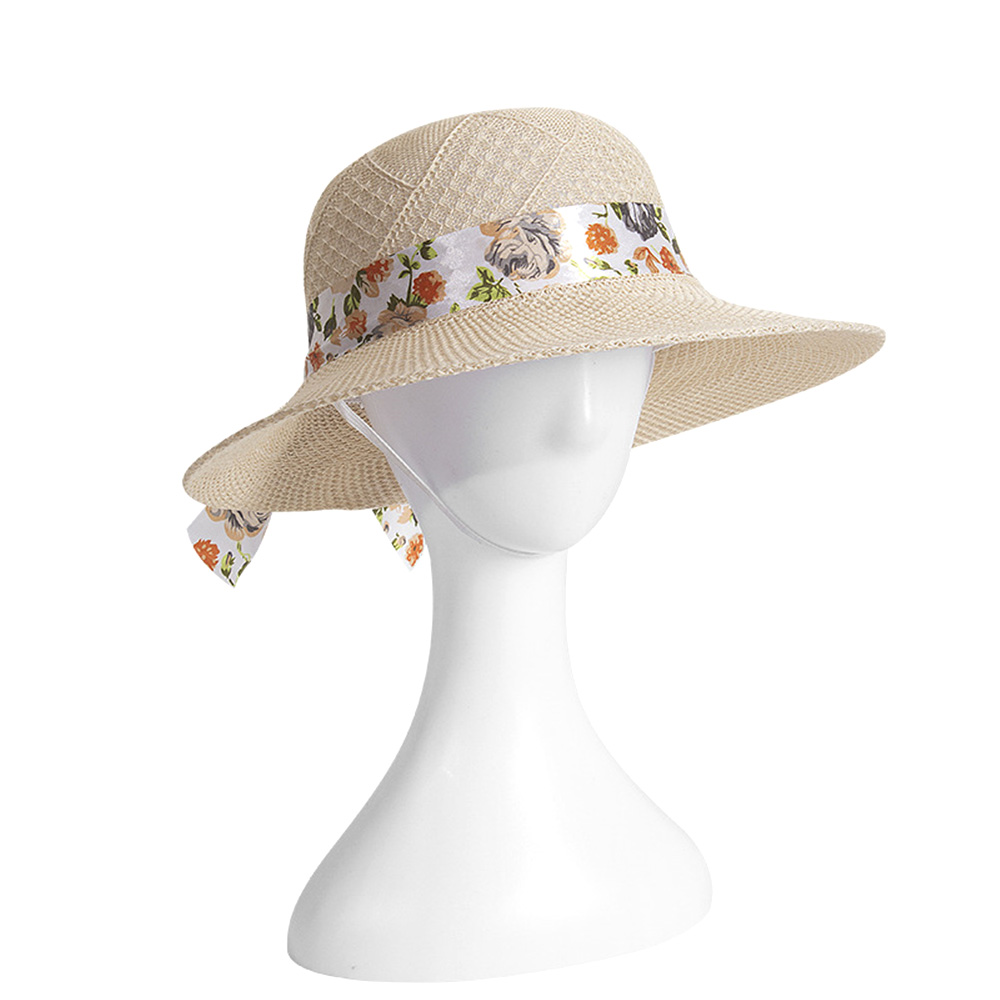 Sun hat straw hat with ribbon 5