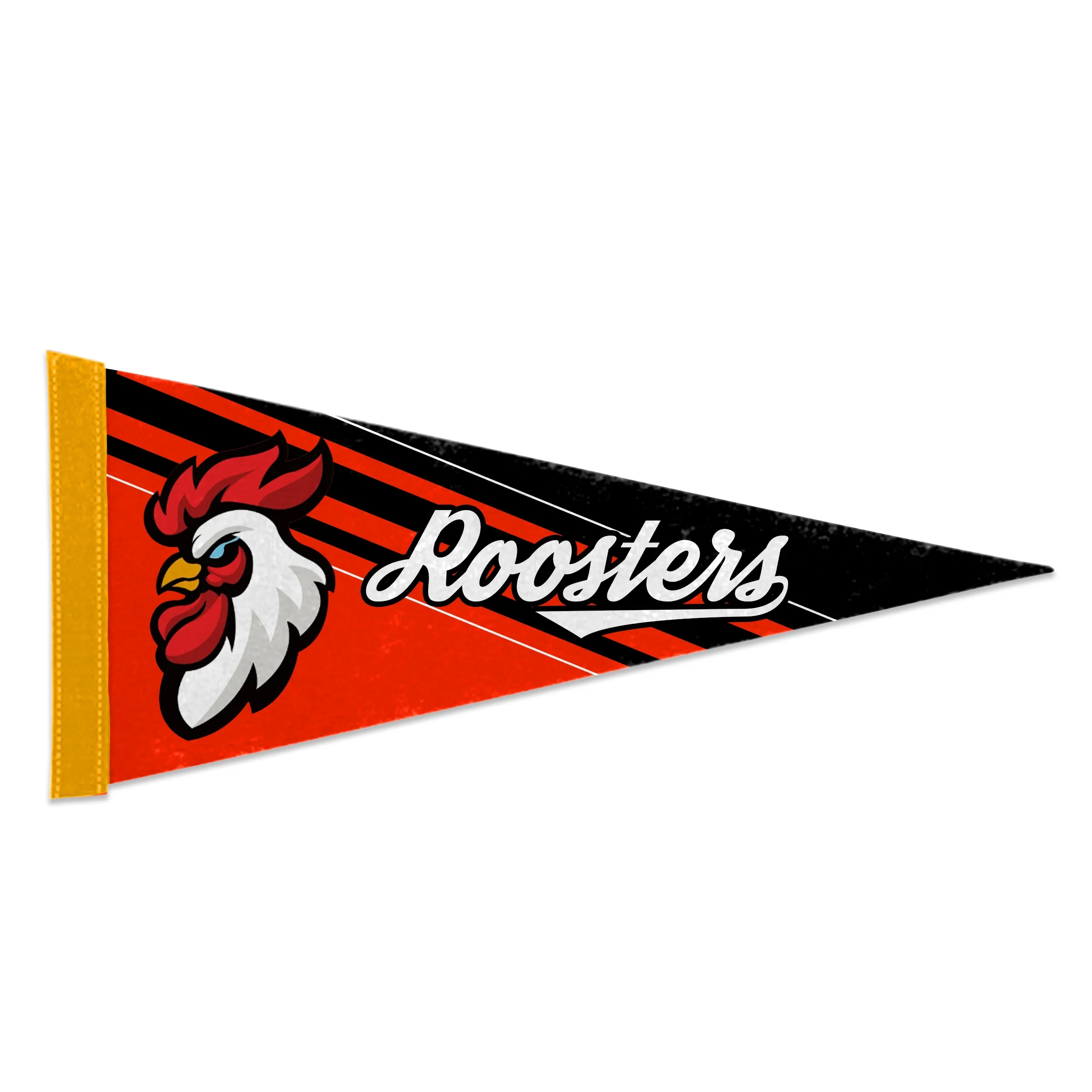12"x30" Custom Full Color Printed Felt Pennant - Solid Back 2