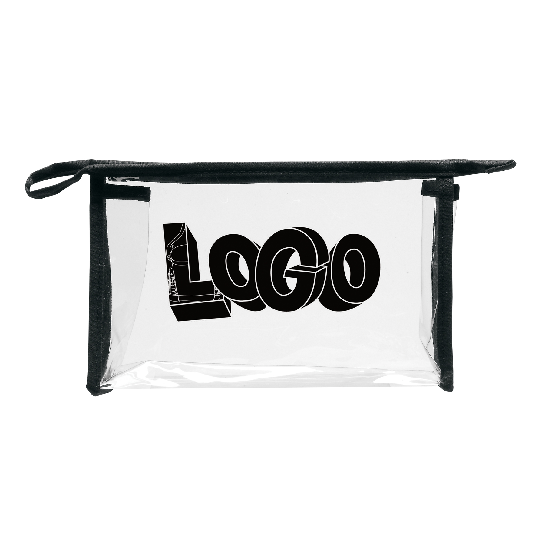 Clear PVC Zip Pouch with Color Trim 2