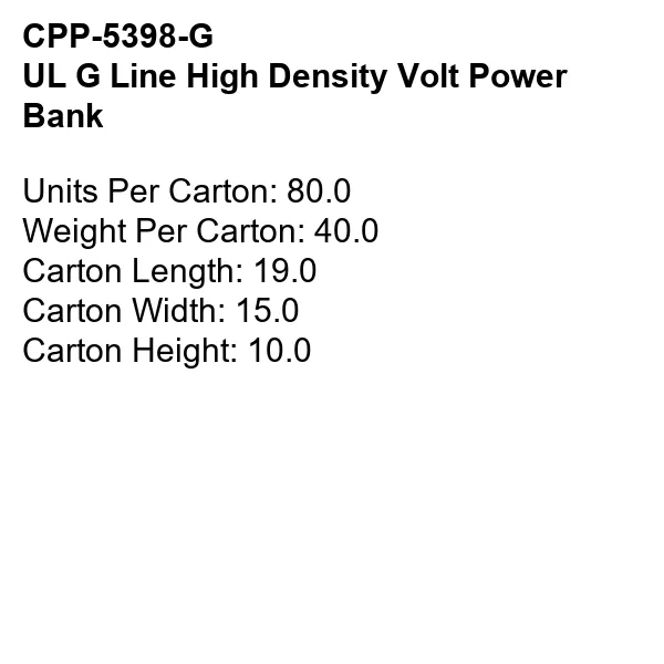 UL G LINE HIGH DENSITY VOLT POWER BANK 2