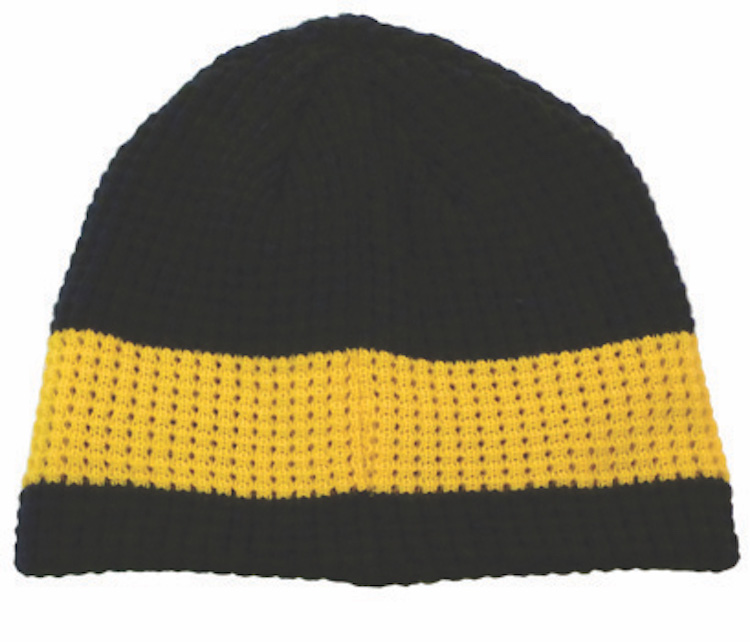 2-Tone Big Bear Wide Stripe Eco Beanie 8