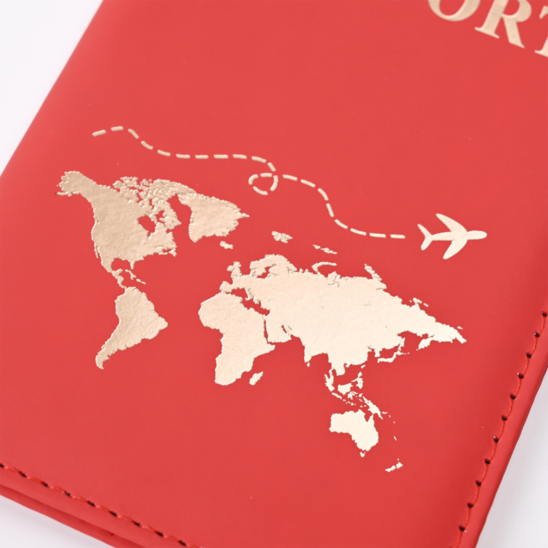 Leather Foil Map Passport Holder And Luggage Tag Set 2