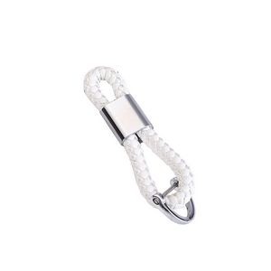 Sophisticated Weaved PU Leather Keychain With Plastic Buckle 21