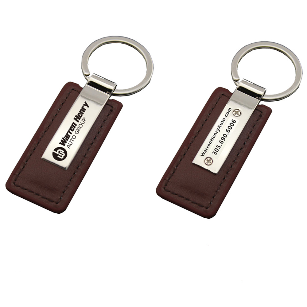 Metal & Leather Keychain 2