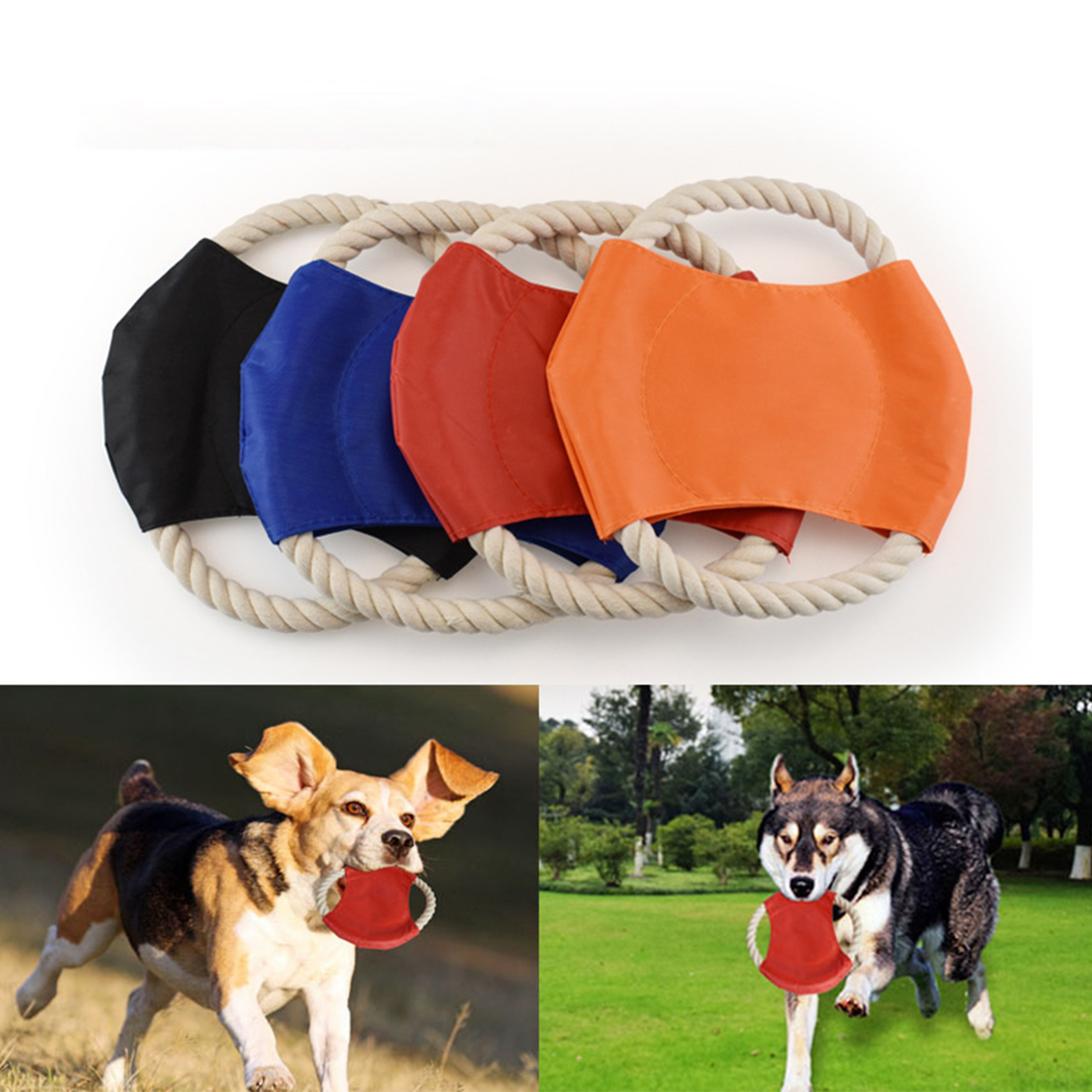 Cotton Rope Outdoor Dog Toy Flying Disc 9