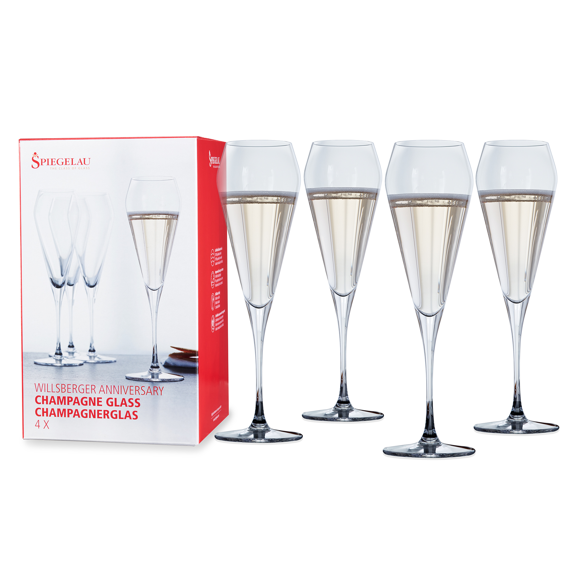 Spiegelau Willsberger 8.5 oz Champagne Flute, set of 4 2