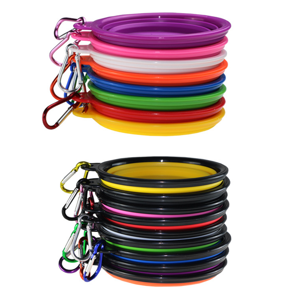 Silicone Collapsible Pet Bowl With Carabiner 6