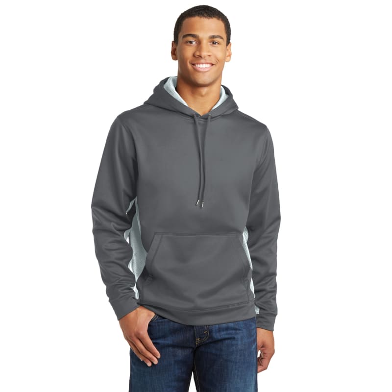 Sport-Tek Sport-Wick CamoHex Fleece Colorblock Hooded Pullover., custom hoodie or sweatshirt with logo imprint 5