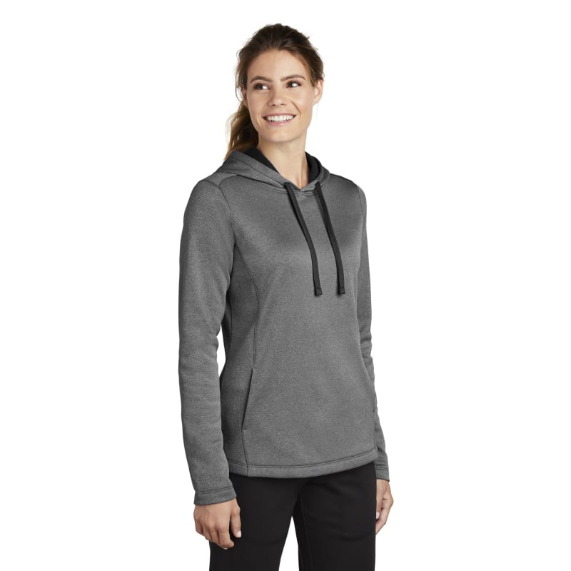 Sport-Tek Women's PosiCharge Sport-Wick Heather Fleece Hooded Pullover., custom hoodie or sweatshirt with logo imprint 6