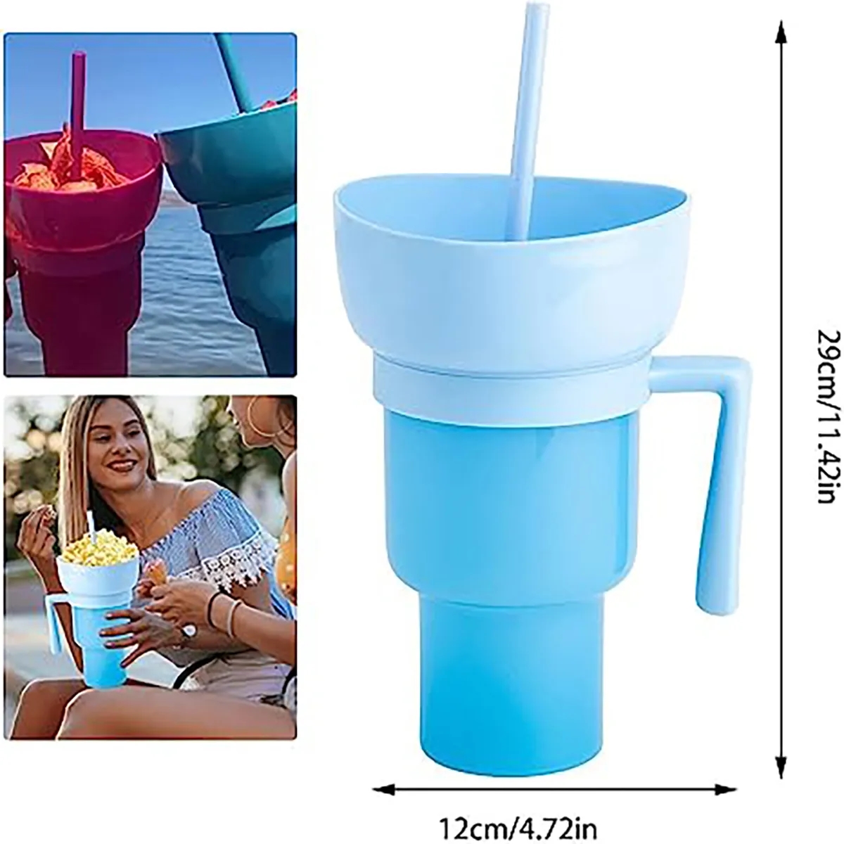 32oz Stadium Tumbler with Snack Bowl 9