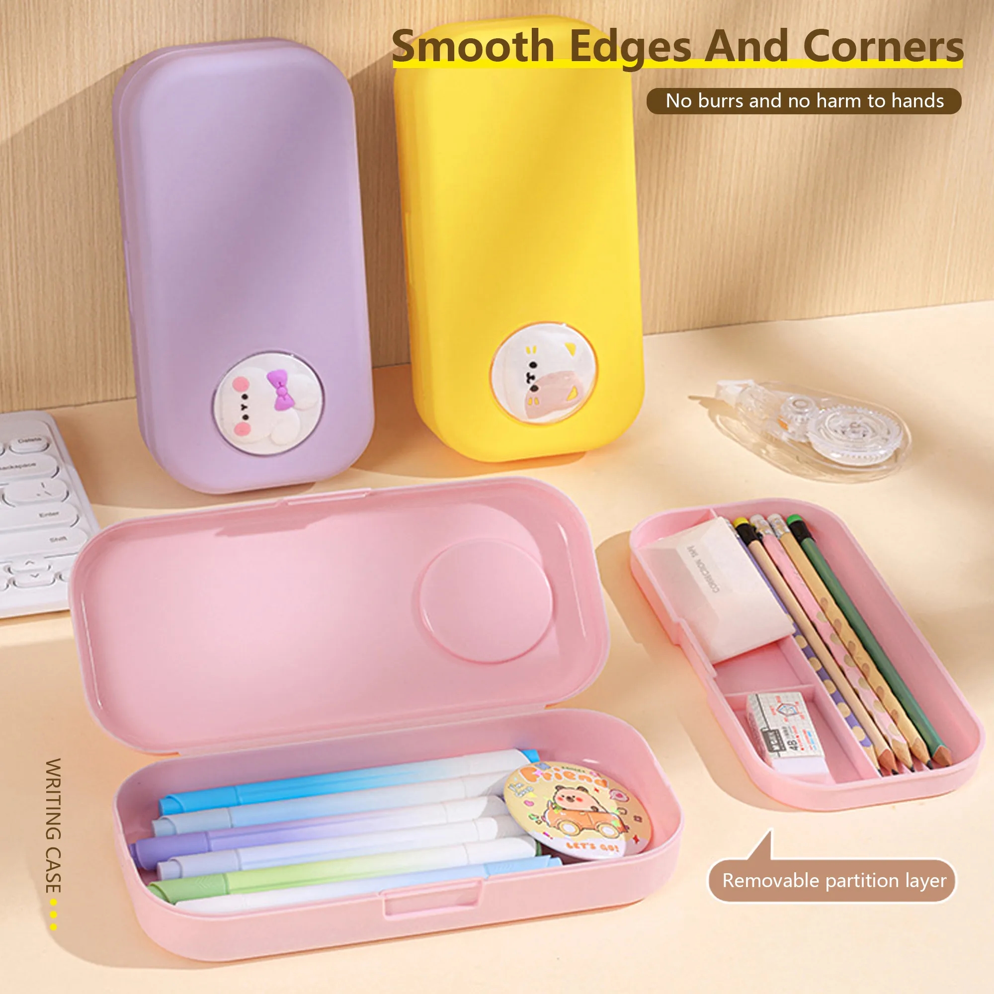 Large Capacity Double-Layer Pencil Case 9