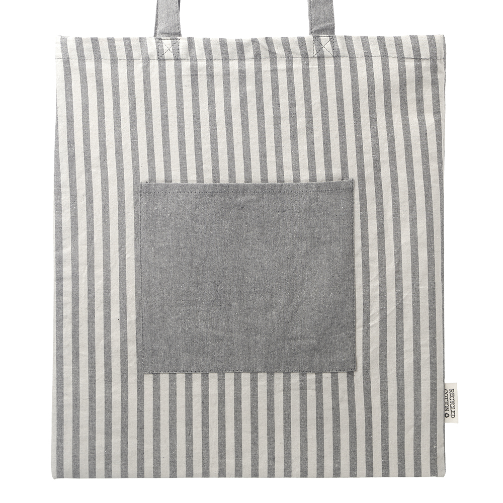 Recycled Striped Cotton Tote Bags