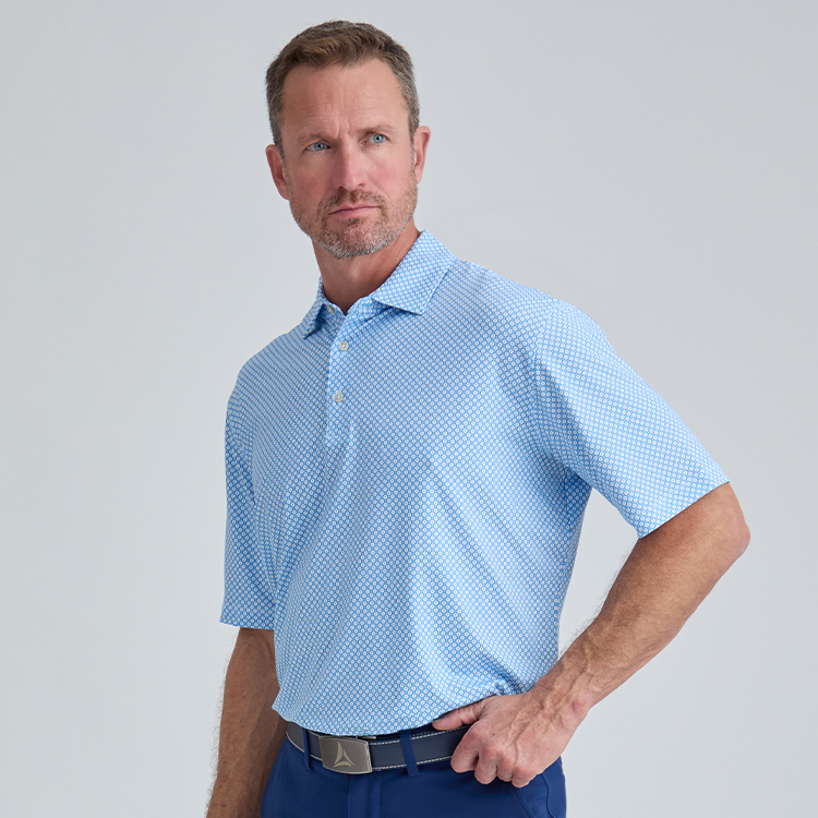 Bermuda Sands Matt Geo Print Polo 3