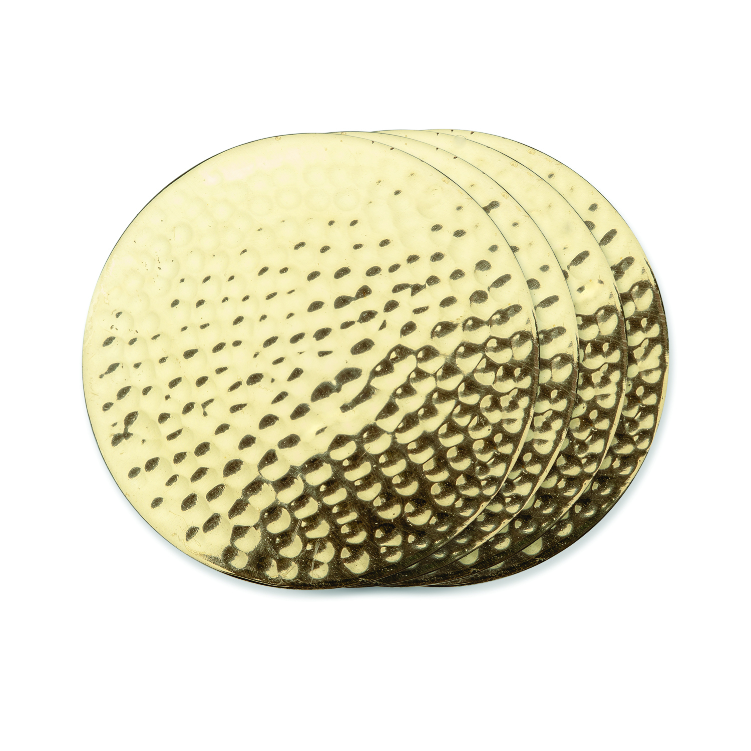 Viski® Hammered Brass Coaster (Set of 4) 5