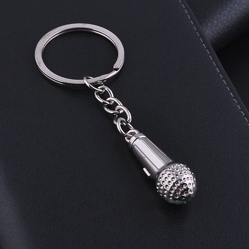 Mini Microphone Metal Key Chain 5