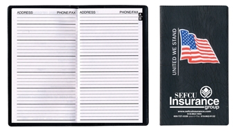 Executive Vinyl Cover w/ Pre-Printed Flag - Address Book 1